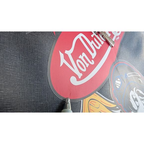 RARE NEW Von Dutch Large Multi-Flying Eye Graphic Backpack Streetwear Y2K Black main image 4